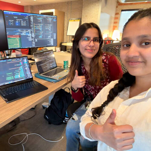 Two GVSU students combined AI strategies and teamwork to earn second place in the Atomic Object Games programming competition.